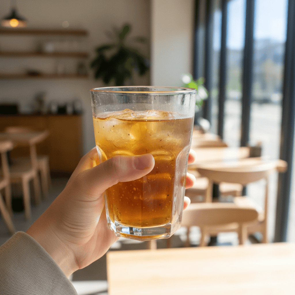 Beverage service with Thai iced tea and drinks