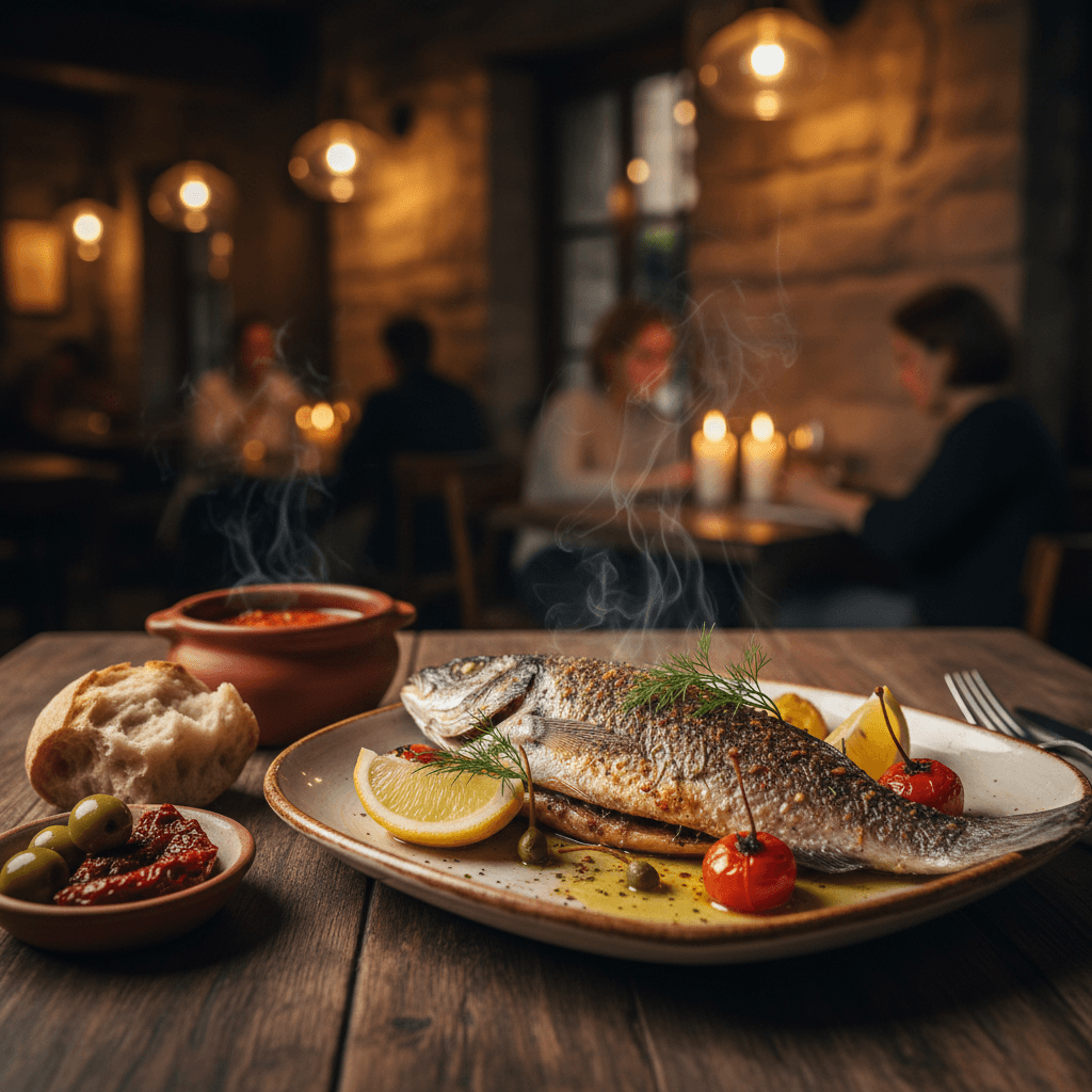 Professional catering plating and table service